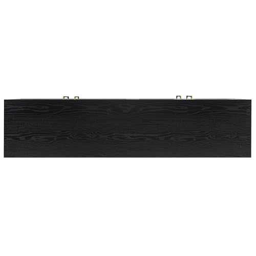 Henn&Hart Tillman Rectangular TV Stand for TV's up to 80" in Black Grain, view 6