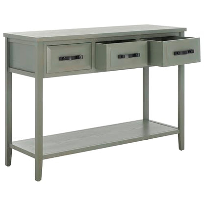 Safavieh Home Collection Aiden Ash Grey 3-Drawer Bottom Shelf Console Table