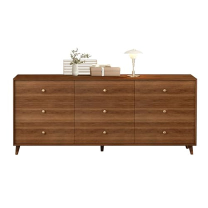 Dresser for Bedroom, 63 Inch 6 Drawer Wooden Chest of Drawers, view 2