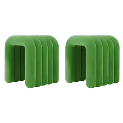 Modern Flannel Pouf Ottoman Footrest - Comfortable Upholstered Foot Stool for Living Room & Bedroom Decor, Stylish Corner Seat Furniture