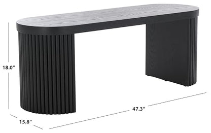SAFAVIEH Home Collection Enoki Black Oval Top Bench