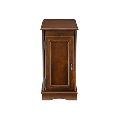 Powell Furniture Butler Hazelnut Accent Table with USB Charging Station