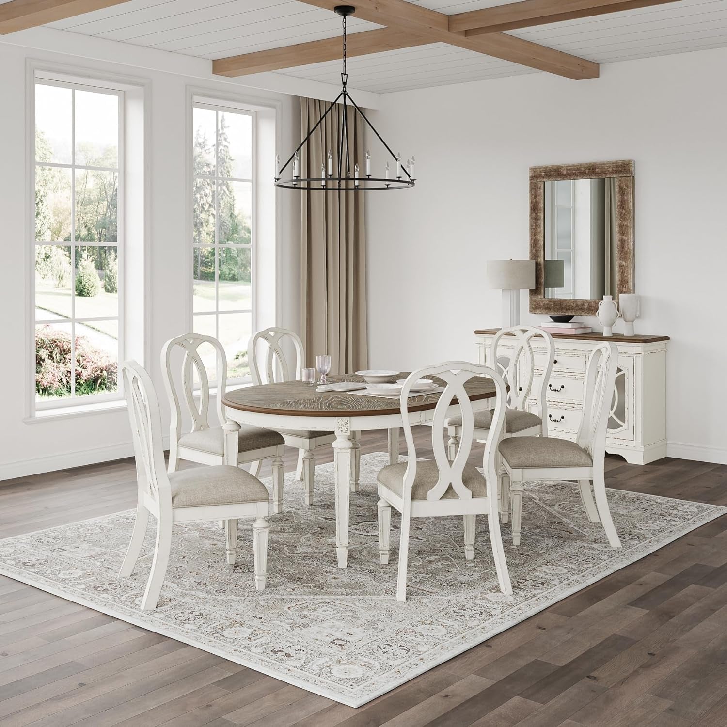 Realyn Dining Room Table, 0, Chipped White