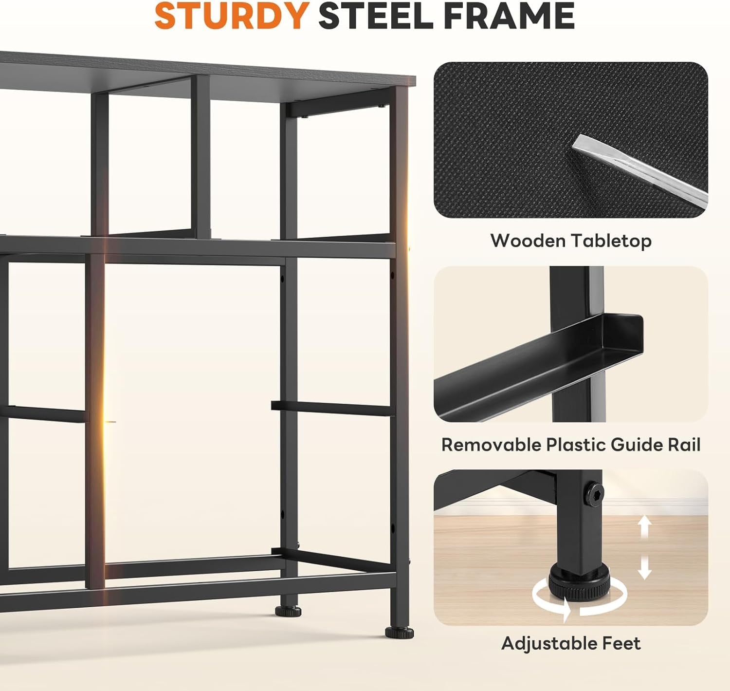 7 Drawer Dresser with Fabric Bins Fabric Storage Tower Organizer for Bedroom Closet Hallway Entryway Tall Chest of Drawers with Steel Frame Wood Top Easy Pull Handles,Black