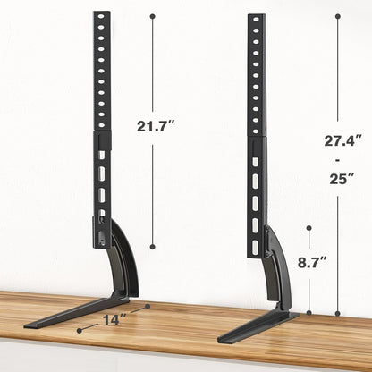 TAVR Universal Table Top TV Stand Mount for 27 30 32 37 40 43 47 50 55 60 65 Inch LCD LED Flat/Curved Screen Tvs, Height Adjustable TV Legs, Strong TV Base Holds up to 88 Lbs, Max VESA 800X500Mm