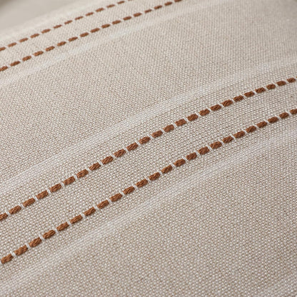 Rust Throw Pillow Covers 20X20 Set of 2 Striped Fall Pillow Covers Textured Linen Decorative Pillows Square Cushion Covers for Sofa Couch Bed Living Room Farmhouse Decor