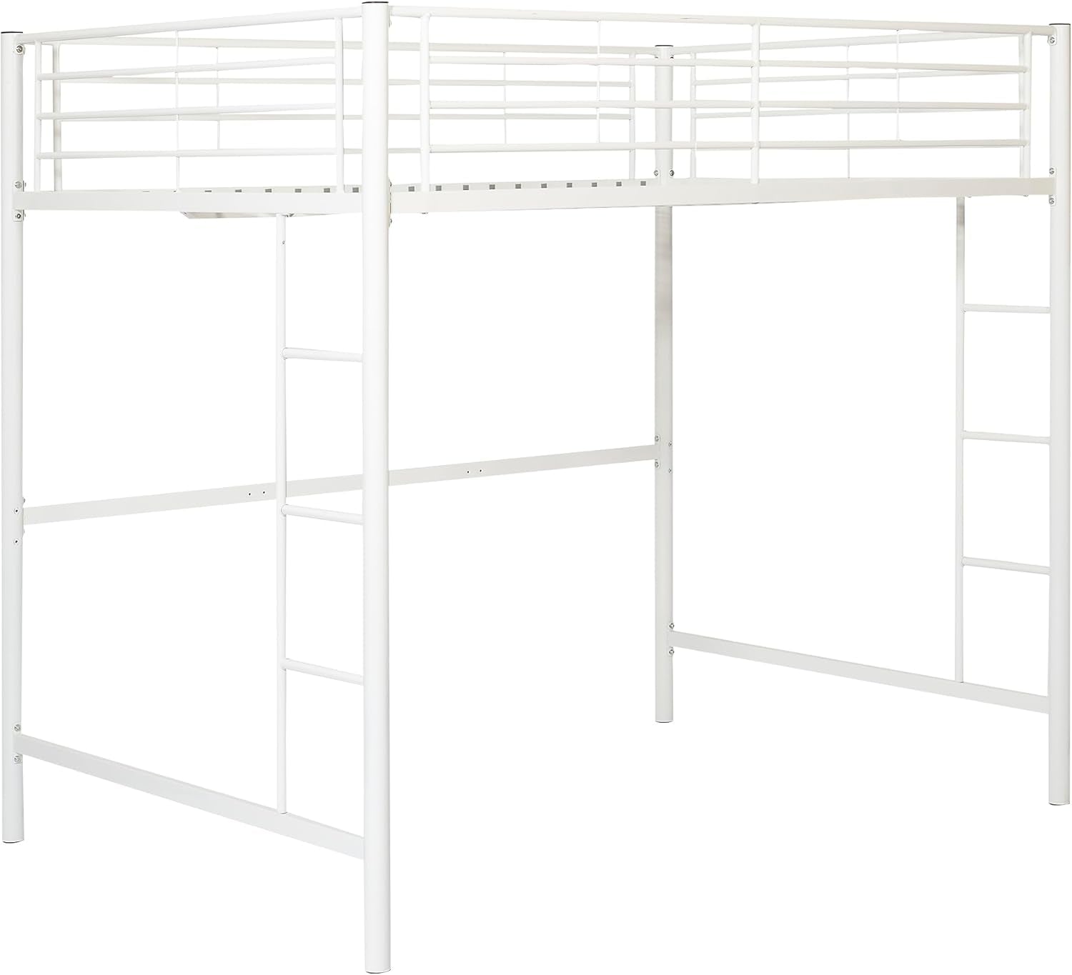 Timothee Urban Industrial Metal Double over Loft Bunk Bed, Full Double, White