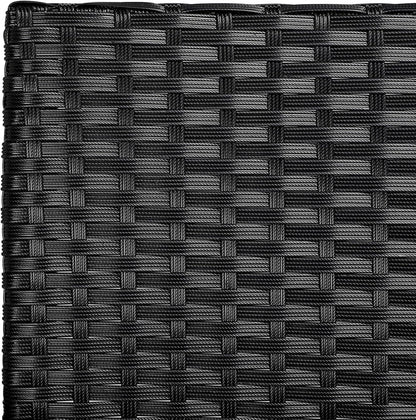 3 Pieces Patio Porch Furniture Set, Outdoor PE Rattan Wicker Conversation Set with Soft Cushions, Glass Coffee Table & 2 Chairs for Garden/Deck/Courtyard/Poolside, Black/Gray
