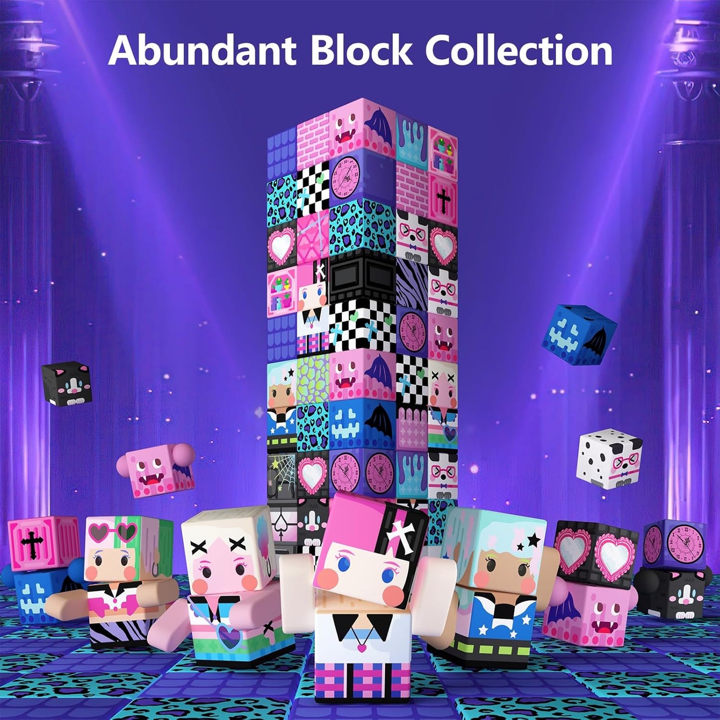 100PCS Magnetic Blocks for Girls, Build Magwonder with Magnet Building Toys Set, Princess Sensory Gift for Boys Girls Birthday (1 Inch)