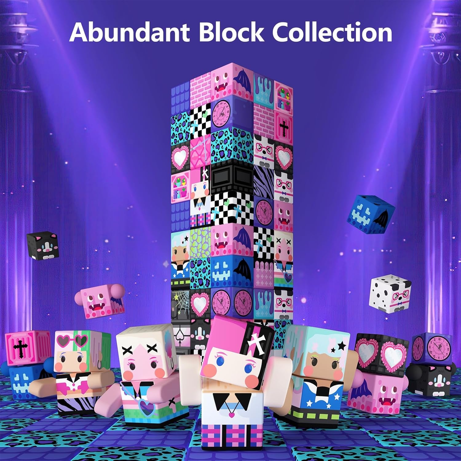 100PCS Magnetic Blocks for Girls, Build Magwonder with Magnet Building Toys Set, Princess Sensory Gift for Boys Girls Birthday (1 Inch)