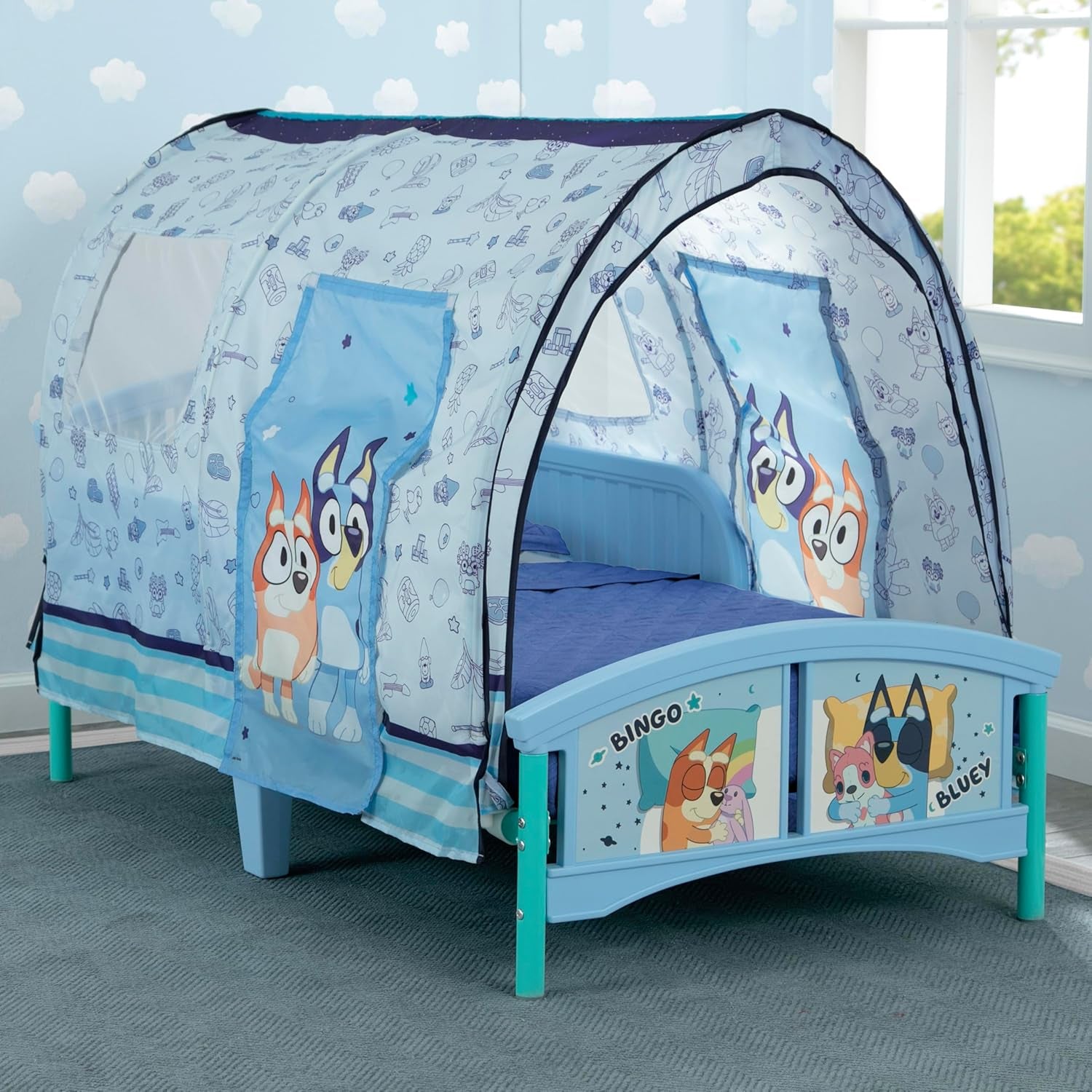 – Bluey Plastic Toddler Bed with Tent
