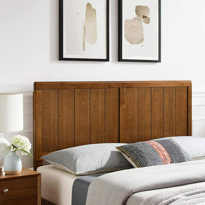 MOD-6218-WAL Robbie Queen Wood Headboard, Walnut