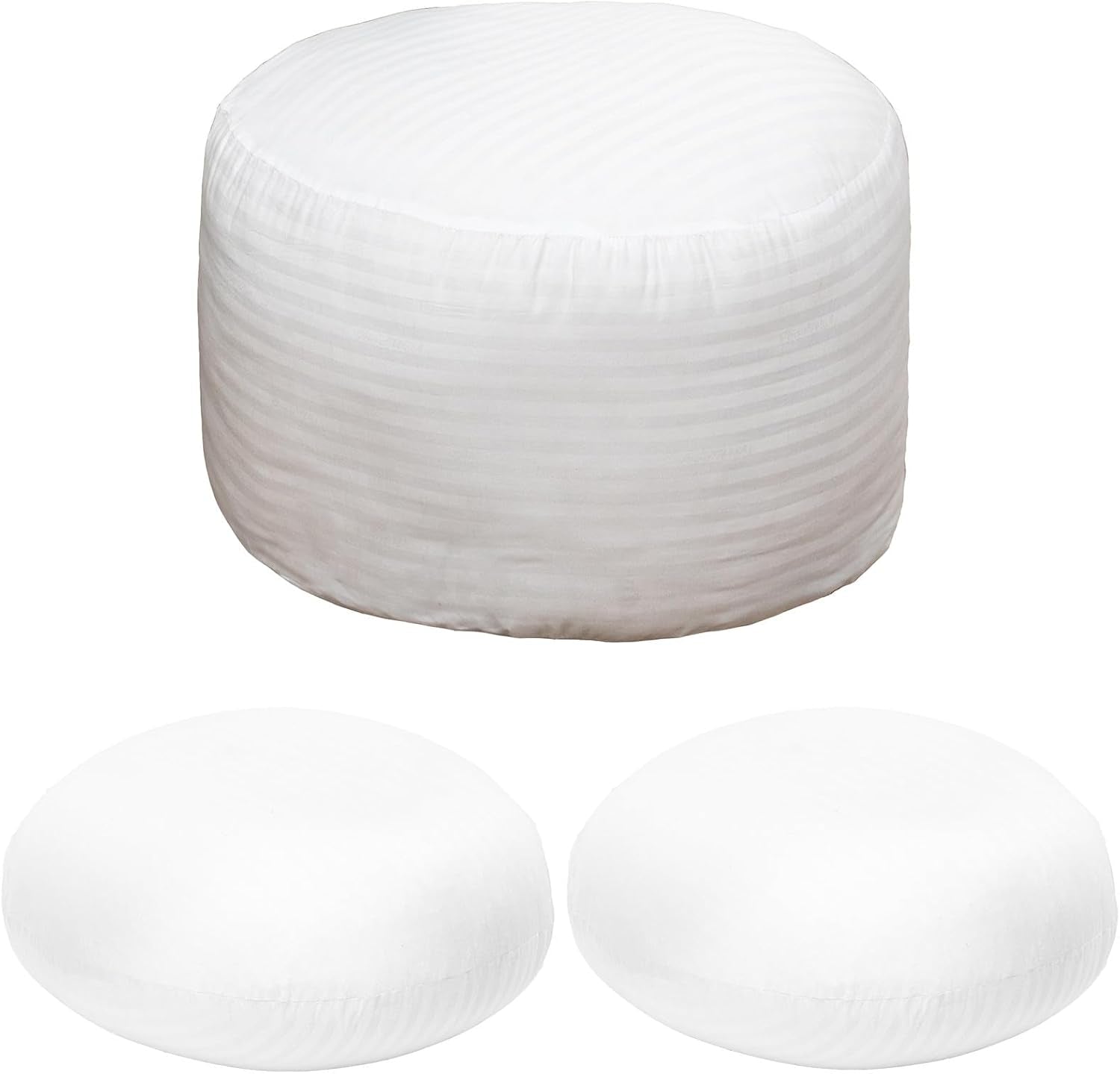 Premium PP Cotton Ottoman Pouf Insert Pouf Stuffing round Bean Bag Filler & Footstool Stuffing 20X20×14 Inch Round