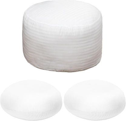 Premium PP Cotton Ottoman Pouf Insert Pouf Stuffing round Bean Bag Filler & Footstool Stuffing 20X20×14 Inch Round
