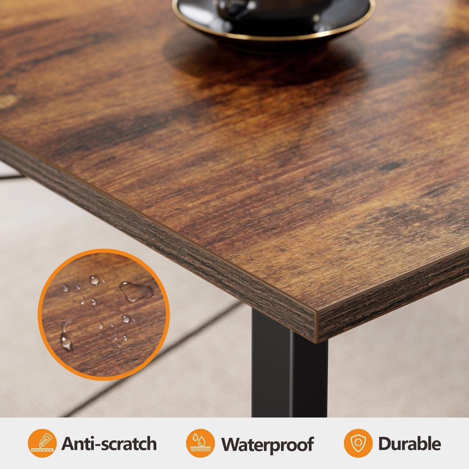 Computer Desk, 32 Inch Small Home Office Desk for Small Spaces, Modern Simple Style for Home, Office, Study, Writing, Rustic Brown