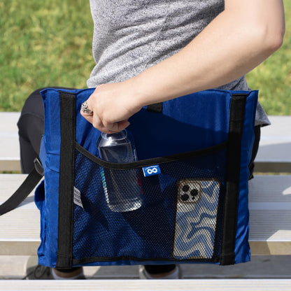 Stadium Seats with Back Support - Adjustable Memory Foam Bleacher Chairs with Back and Cushion, Portable, Easy Folding Stadium Seat Cushion with Storage Pocket