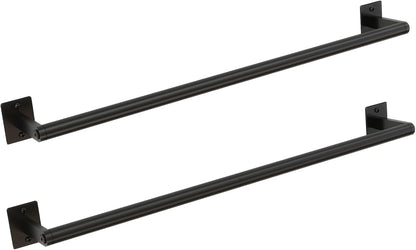 2 Packs 24 Inch Bathroom Towel Bar, Matte Black Towel Racks for Bathroom,  Bathroom Towel Rack Wall Mounted, Bath Hand Towel Holder Organizer, Modern Home Decor Towel Rod