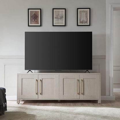 Rectangular TV Stand for Tv'S up to 80" in Alder White, TV Stands for the Living Room