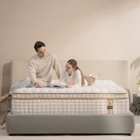 Full Size Mattress,12 Inch Hybrid Full Mattress in a Box with Memory Foam and Pocket Spring for Pressure Relief & Comfort Sleep & Zoned Support, Medium Firm,Certipur-Us