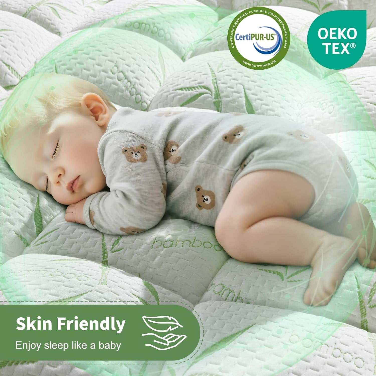 Mattress Topper King Size - 1200GSM 3D+7D down Alternative Fill, Viscose Made from Bamboo Cover, Extra Plush for Back Pain, 8"-18" Deep Pocket(King,78"X80")