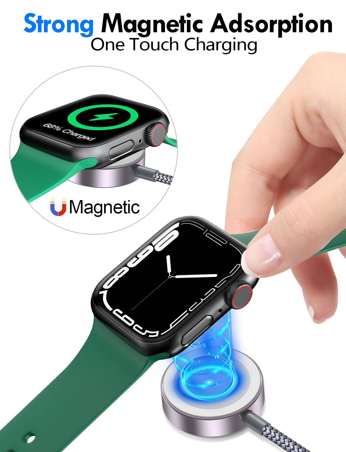 1Pack Multi Fast Charging Cable for Travel Vacation Essentials,Apple Watch Charger,Iphone Charger[3-In-2]Usb A/Type C/Lightning Cable for Iwatch,Iphone 16-11,Nintendo Switch,Airpods,Car,Camping-Purple