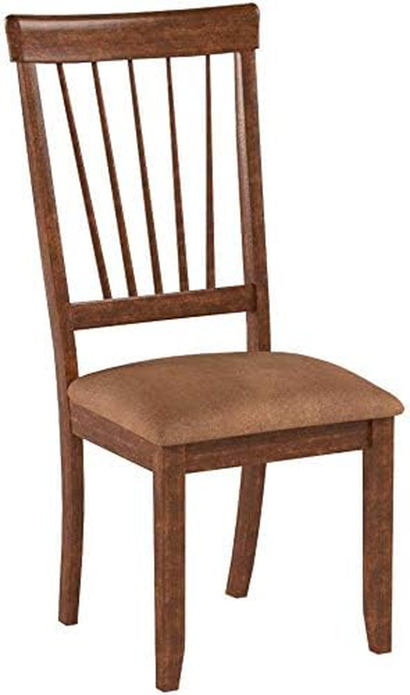 Berringer Dining Chairs Set of 2, Classic Wood Spindle-Back Design, Cushioned Microfiber Seat, Rustic Finish for Kitchen & Dining Room Chair, Walnut