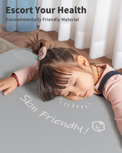 Leather Lap Desk Laptop Bed Tray Table, Adjustable Laptop Stand for Bed, Portable Lightweight Standing Desk for Writing Eating Reading Couch Sofa Floor for Adults Kids (20.5"*11.8",Gray)