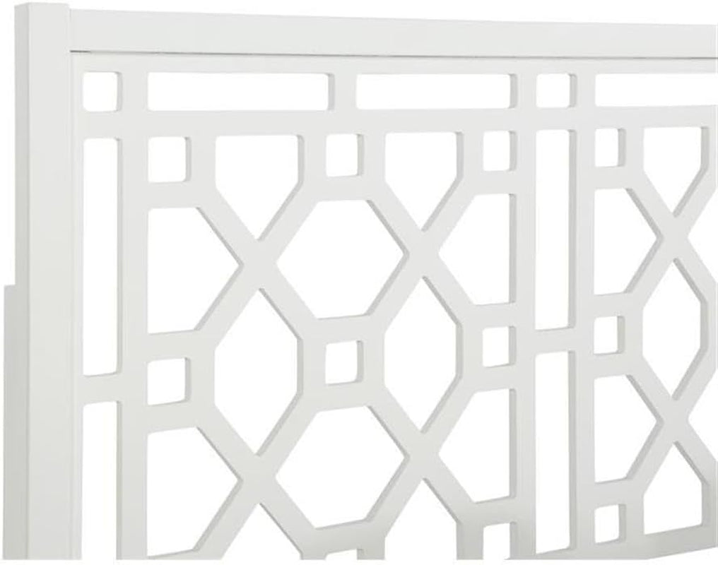 Thomas Chippendale White Wood Headboard - King