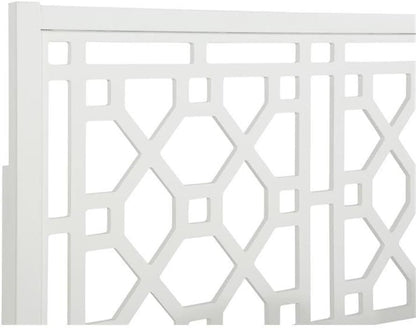 Thomas Chippendale White Wood Headboard - King