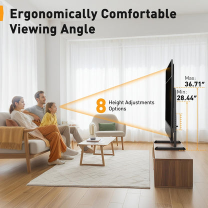 Universal TV Stand Legs for Most 37–86 Inch Tvs up to 132 Lbs, Height Adjustable TV Legs Replacement Suitable for Soundbar, Table Top Stand Base Max VESA 800 X 500Mm, PGTVS20