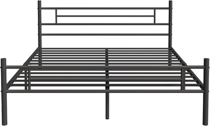 Full Size Bed Frame with Headboard and Footboard, 14 Inch Metal Platform Bed Frame, under Bed Storage, Strong Metal Slats Support, Mattress Foundation No Box Spring Needed