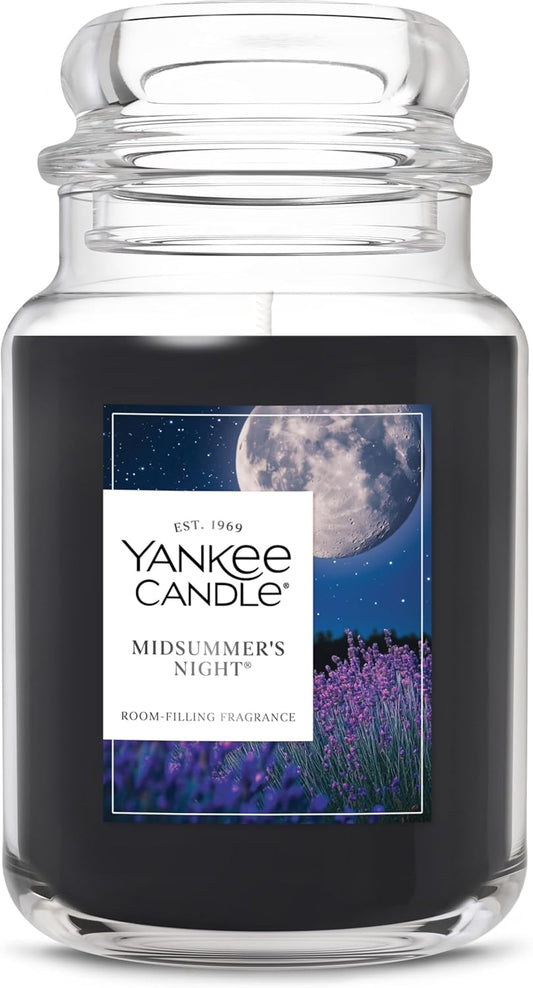Large Jar Scented Candle with up to 150 Hour Burn Time, Premium Plant Wax Blend for Consistent Burn, 22 Oz Jar Candle with Room Filling Fragrance, Midsummer'S Night