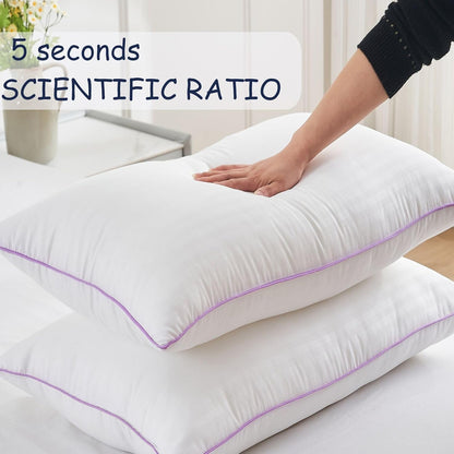 Pillows King Size Set of 2,Breathable Hotel Collection Bed Pillows for Sleeping Medium Soft down Alternative Microfiber Filled,20 X 36 Inches