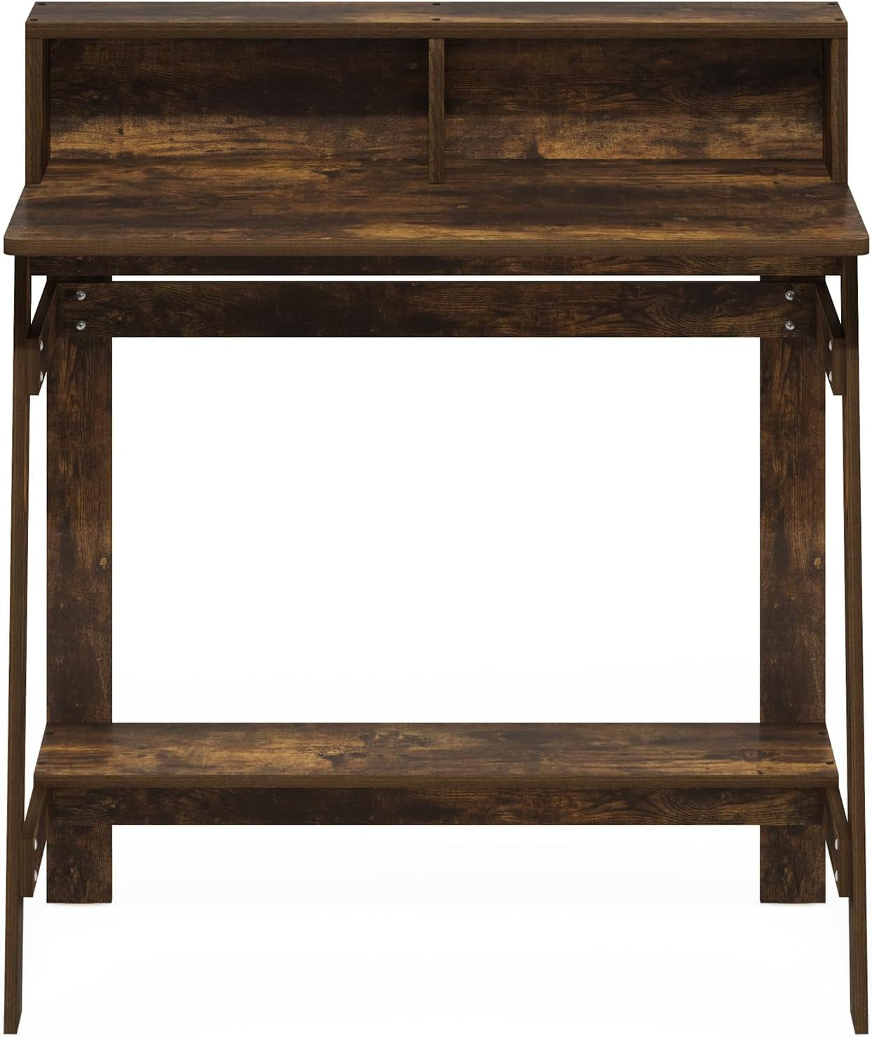 Simplistic Desk, Gaming Desk with Monitor Stand, a Frame Computer Desk, Office Desk for Home Office, Bedroom, Amber Pine