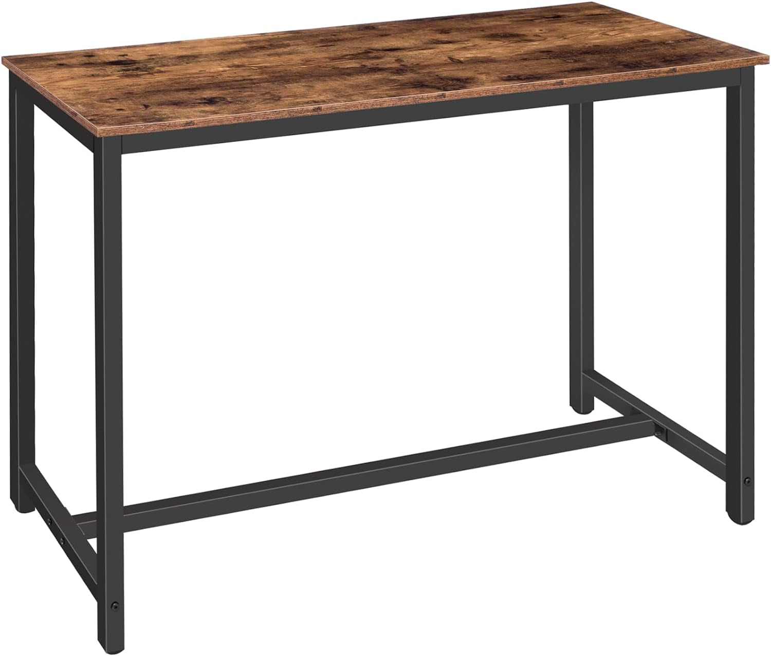 Bar Table, Rectangular Pub Table, 47.2” Counter Height Bar Table, Industrial Bar Height Table, Dining Table for Kitchen, Living Room, Easy to Assemble, Rustic Brown BF50BT01