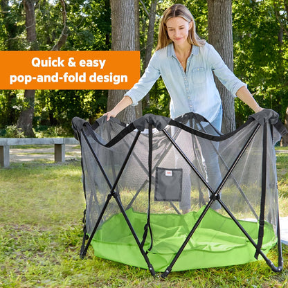 Pop ‘N Play Indoor/Outdoor Playard, Portable Playpen for Babies and Toddlers, Unisex, Easy Compact Fold