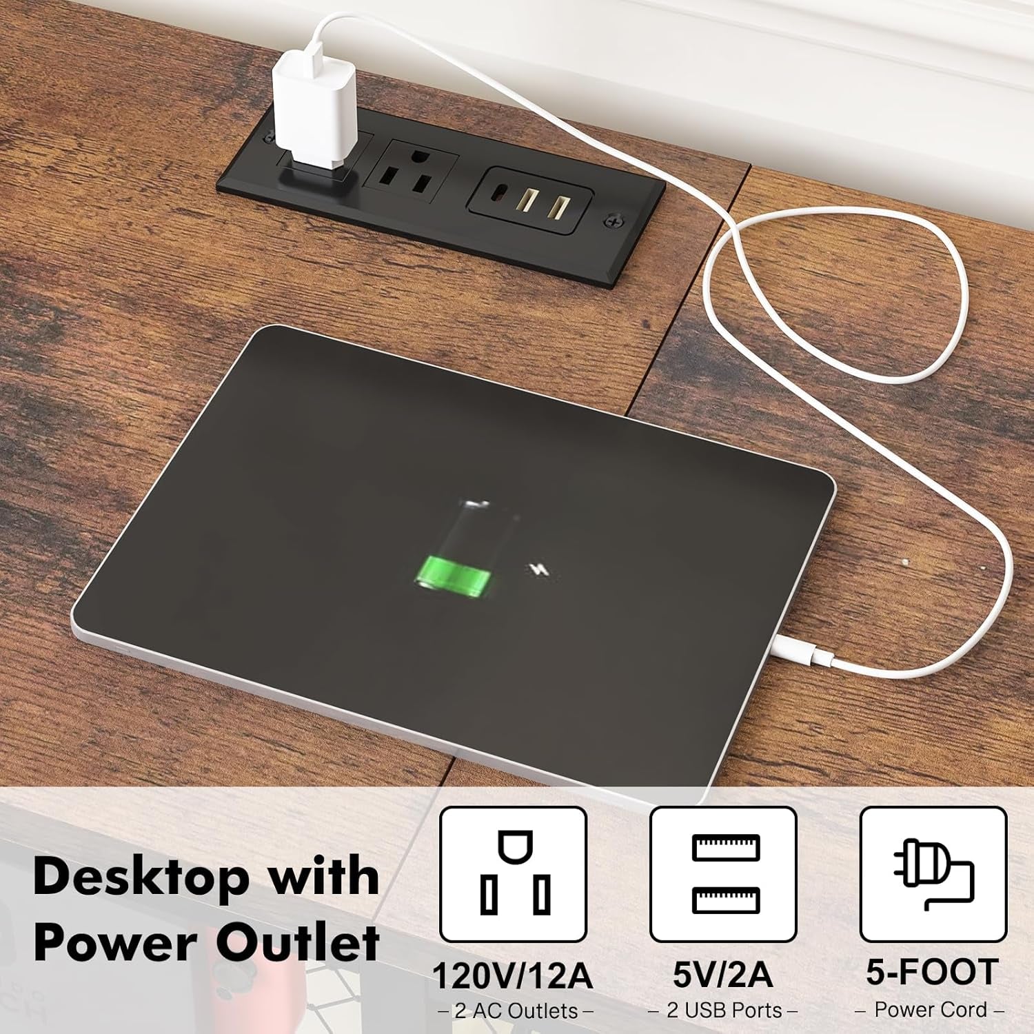 TV Stand for 55 Inch Tvs, Entertainment Center with Movable Shelf Panels, Power Outlet and LED Lights Open Storage Shelves, TV Media Console Table for Living Room and Bedroom, Rustic Brown