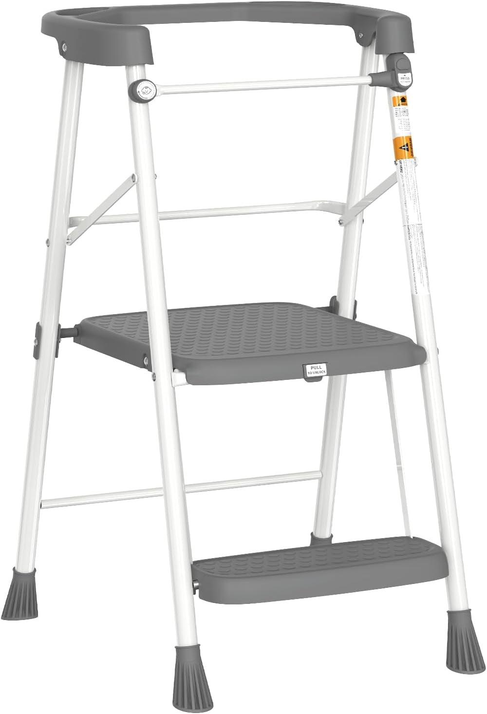 Kids 2 Steps Step Stool, Toddler Tower for Kitchen Counter Learning, Toddler Kitchen Stool Helper with Anti-Drop Safty Railing Kids Standing Folding Stepper