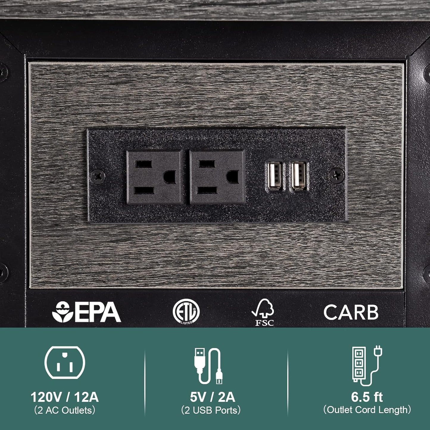 End Table with Charging Station, Flip Top Side Table with USB Ports and Outlets, Sofa Couch Table Bedside Table for Living Room Bedroom, Narrow Nightstand with Storage Shelves for Small Space