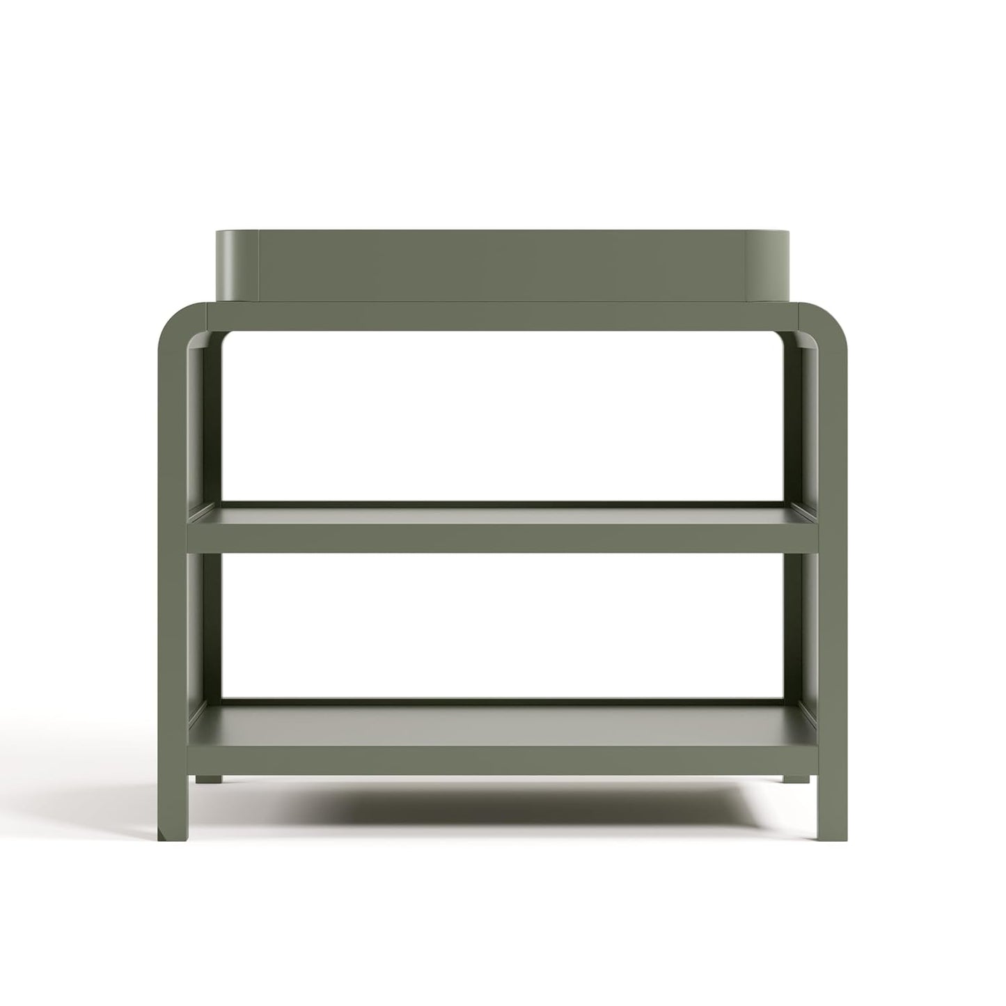 Santos Changing Table (Olive) – GREENGUARD Gold Certified Baby Changing Table, Solid Wood Changing Table for Baby, Removable Changing Topper Fits Standard-Size Changing Pad