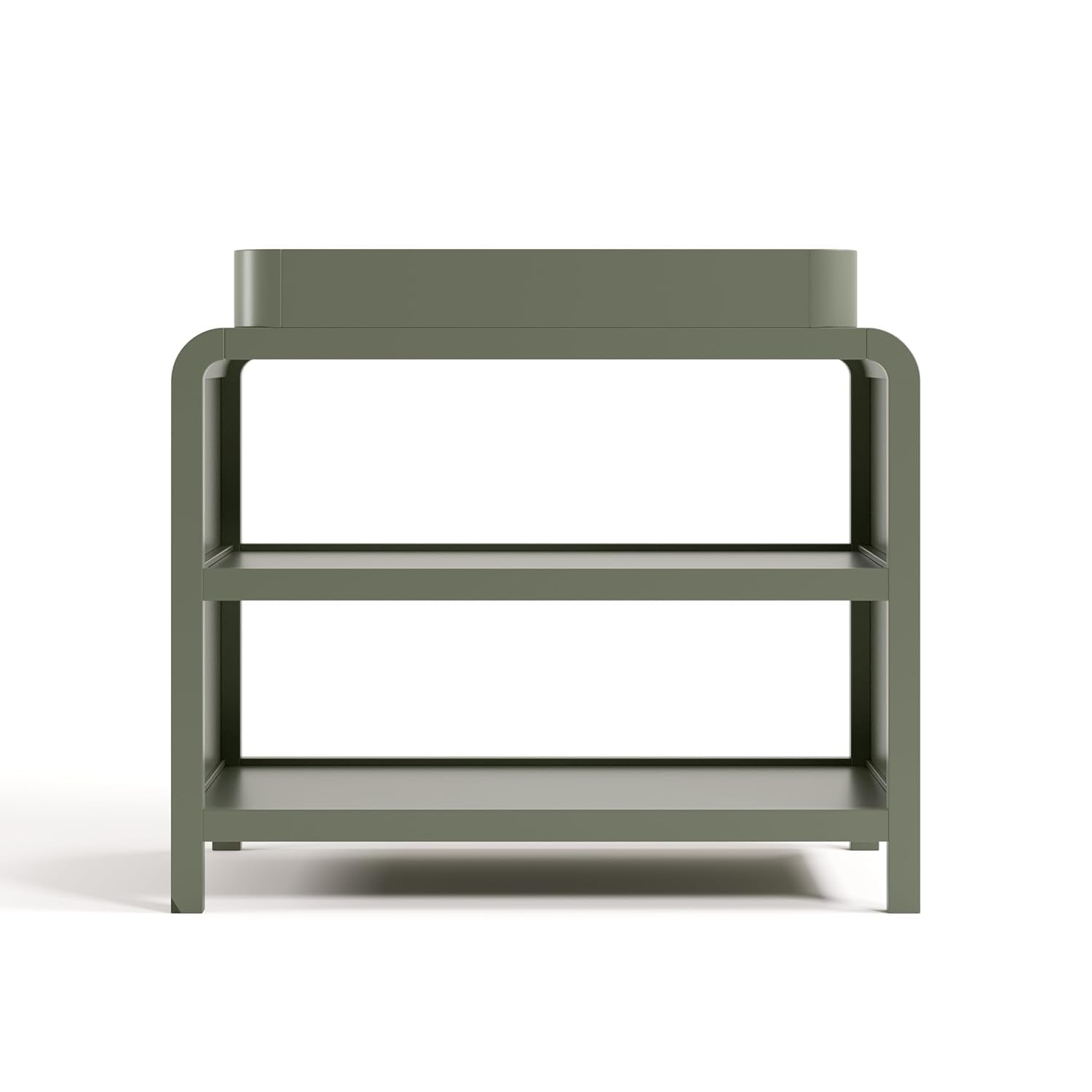 Santos Changing Table (Olive) – GREENGUARD Gold Certified Baby Changing Table, Solid Wood Changing Table for Baby, Removable Changing Topper Fits Standard-Size Changing Pad