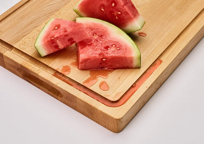 , Made in USA, Large Thick Maple Wood Cutting Board for Kitchen with Juice Groove, Sorting Compartment, Charcuterie Wooden Board 17X13X1.5 in (Gift Box Included)