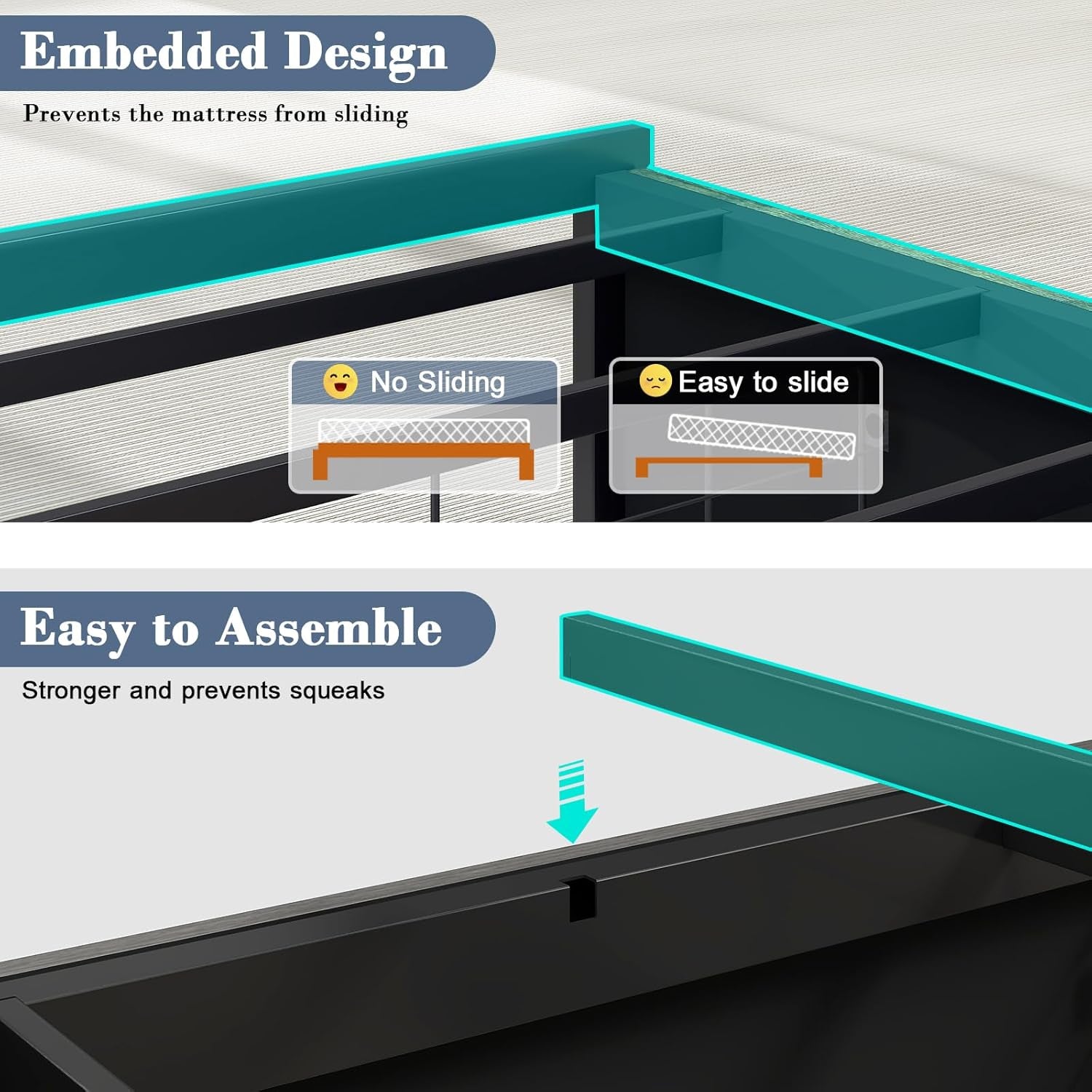 Corner Bed Frame with Storage Bookcase and LED Lights Twin Platform Bed Frame with Upholstered Headboard and Charging Station, Twin Daybed with 2 Storage Drawers, Dark Gray