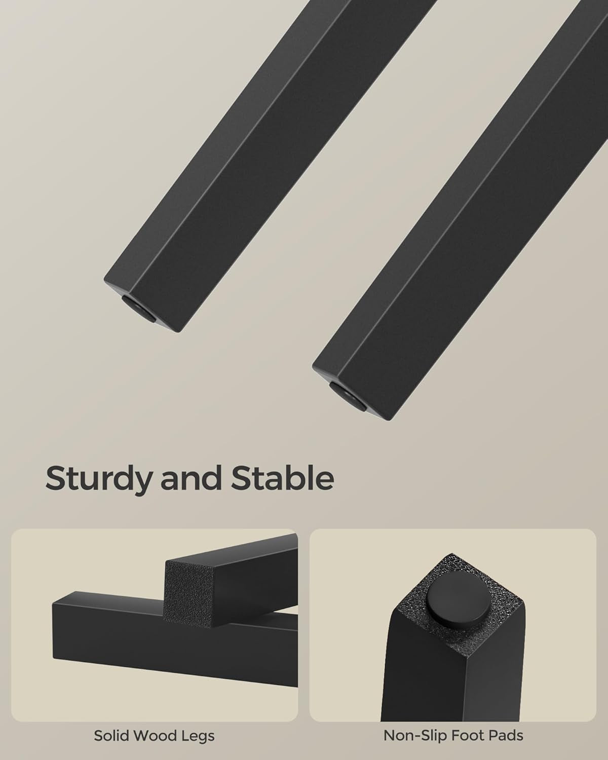 Duet Piano Bench with Padded Cushion and Storage Compartment, Piano Chair Seat, 13.4 X 29.1 X 19.7 Inches, Ink Black ULPB75BK