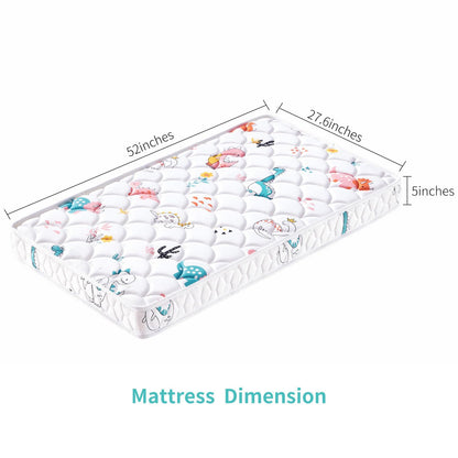 Premium 5" Crib Mattress and Toddler Mattress, Dual-Sided and Firm, Hypoallergenic Crib Mattress, Fits Standard Crib and Toddler Bed