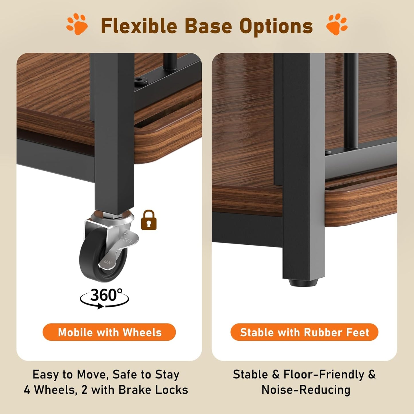 Dog Crate Furniture, 41’’ Wooden Dog Kennel Indoor with Sliding Front Door, Multi-Side Openings & Feeding Window Pet Cage House as TV Stand, End Table