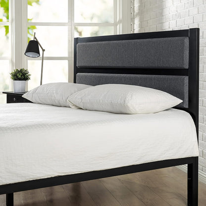 Modern Studio Upholstered Metal Headboard, Full