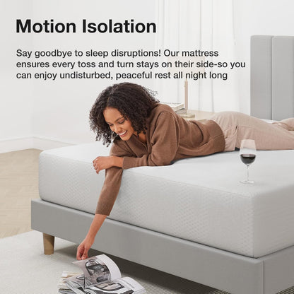 12 Inch Queen Mattress in a Box, Gel Memory Foam Queen Size Bed Mattress for Cooling Night Sleep, Comfort Sleep & Pressure Relief, Certipur-Us Certified,White