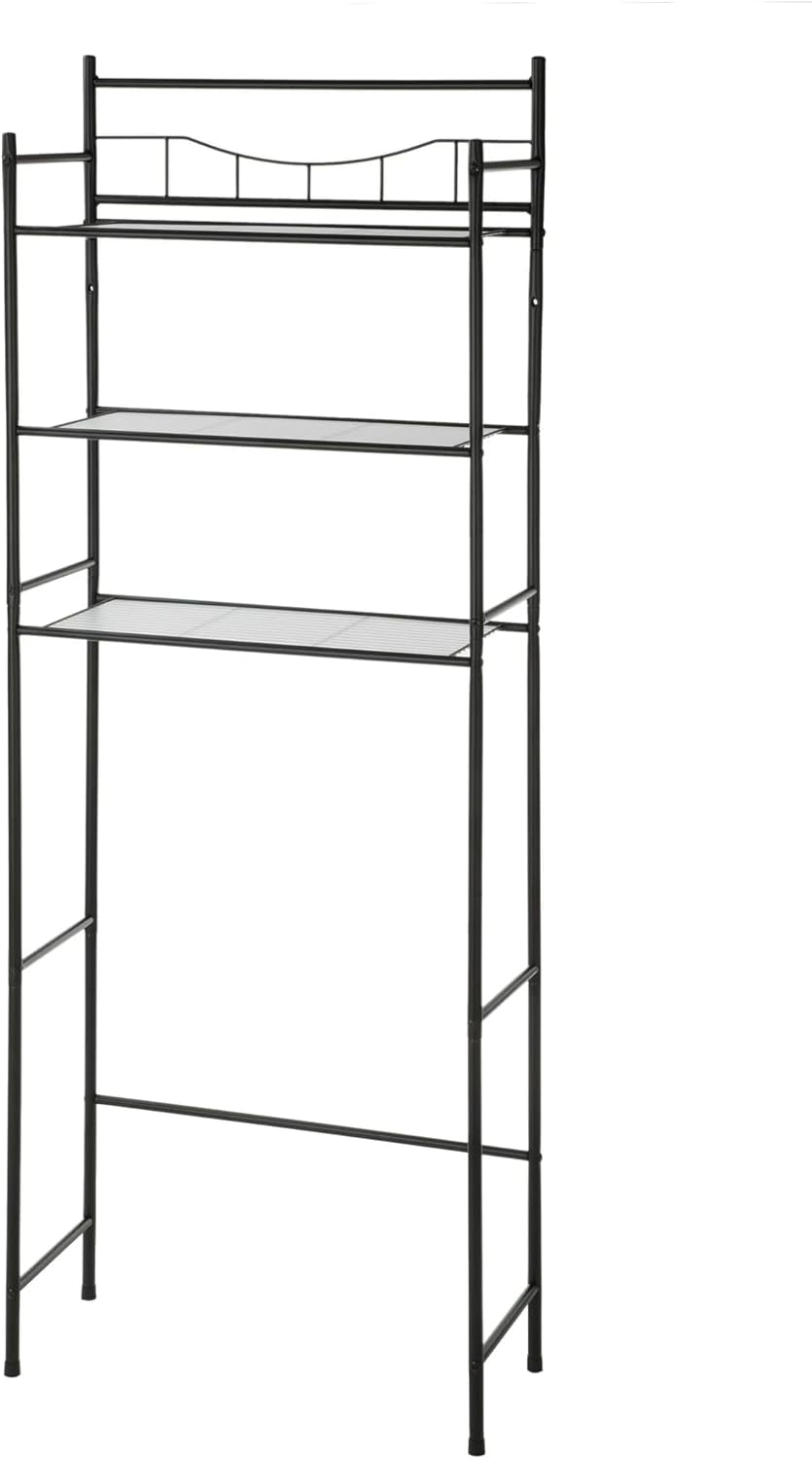 3-Shelf Mount Storage,Over the Toilet Steel Wall Mount Storage Shelf Unit, Holds up to 30 Lb Capacity