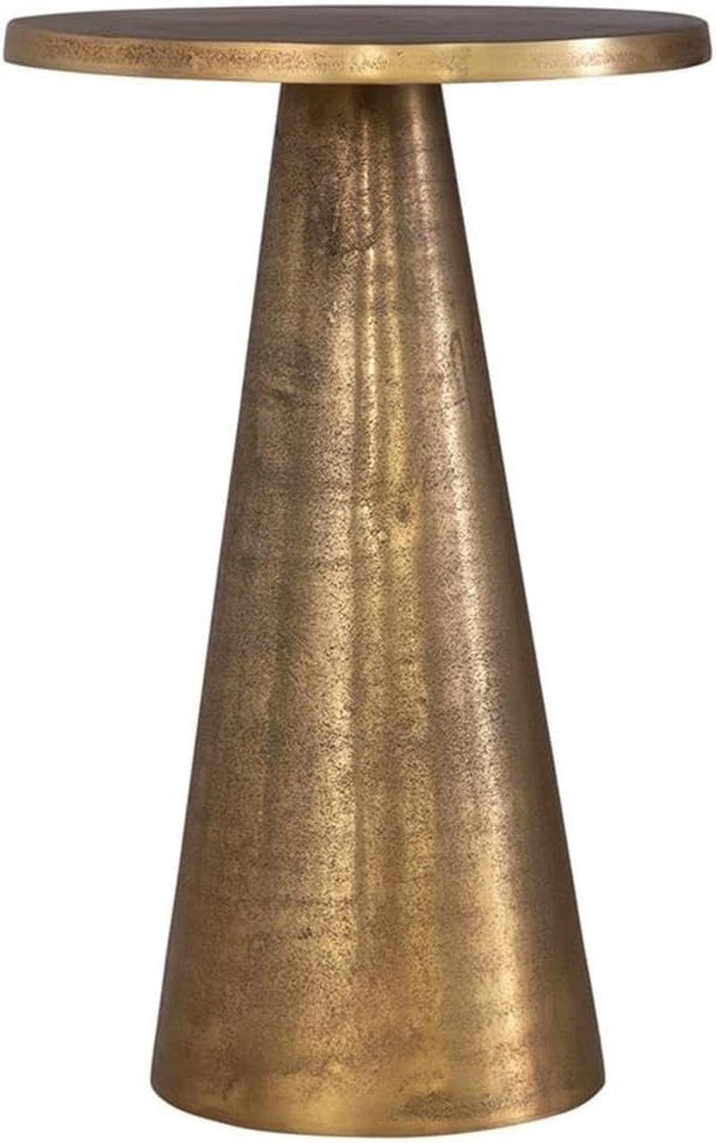 19.75" H X 12.75" W X 12.75" D Accent Aluminum Table in Antique Brass